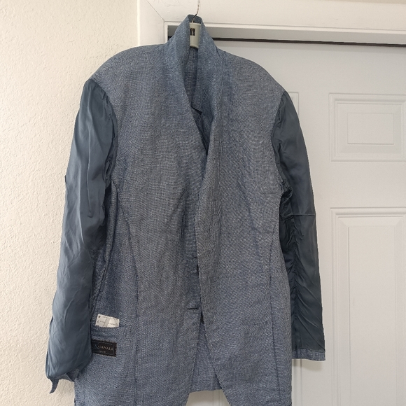 Canali Current 1934 Kei linen/wool/silk Unstructured Blazer 2btn Size 44R - Picture 3 of 10